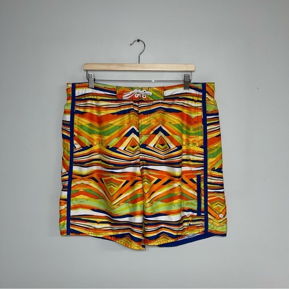 Nike Board Shorts Men’s Size Extra Large XL Colourful Pattern Vintage Lined Swim - Picture 2 of 9